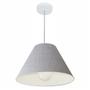 Imagem de Lustre Pendente Cone Md-4078 Cúpula em Tecido 25/40x15cm Rustico Cinza - Bivolt