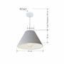 Imagem de Lustre Pendente Cone Md-4078 Cúpula em Tecido 25/40x15cm Rustico Cinza - Bivolt