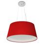 Imagem de Lustre Pendente Cone Md-4144 Cúpula em Tecido 25x50x40cm Bordo / Branco - Bivolt