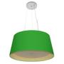 Imagem de Lustre Pendente Cone Md-4144 Cúpula em Tecido 25x50x40cm Verde Folha / Bege - Bivolt