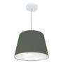 Imagem de Lustre Pendente Cone Md-4155 Cúpula em Tecido 30/40x30cm Cinza Escuro - Bivolt