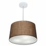 Imagem de Lustre Pendente Cone Md-4156 Cúpula em Tecido 30/45x40cm Café - Bivolt