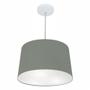 Imagem de Lustre Pendente Cone Md-4156 Cúpula em Tecido 30/45x40cm Cinza Escuro - Bivolt