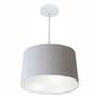 Imagem de Lustre Pendente Cone Md-4156 Cúpula em Tecido 30/45x40cm Rustico Cinza - Bivolt