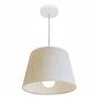 Imagem de Lustre Pendente Cone Md-4240 Cúpula em Tecido 30/40x30cm Linho Bege - Bivolt