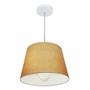 Imagem de Lustre Pendente Cone Md-4240 Cúpula em Tecido 30/40x30cm Palha - Bivolt