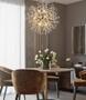 Imagem de Lustre Pendente Cristal Flor Dente De Leao Com Lampadas