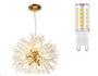 Imagem de Lustre Pendente Cristal Flor Dente De Leao Com Lampadas