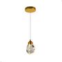 Imagem de Lustre Pendente Cristal Lapidado Pedra Gold 5W Led 3 Cores