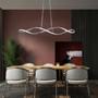 Imagem de Lustre Pendente Cromado Moderno Led Integrado 92cm 48w 3000K, 4000k e 6000k Bivolt 