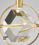 Imagem de Lustre Pendente Cubo Cristal Dourado LED 5W 3000K Bivolt