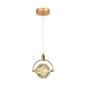 Imagem de Lustre Pendente Cubo Cristal Dourado LED 5W 3000K Bivolt