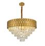 Imagem de Lustre Pendente De Cristal Dourado 50Cm Redondo + 8 Lampadas