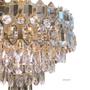 Imagem de Lustre Pendente De Cristal Dourado 50Cm Redondo