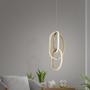 Imagem de Lustre Pendente Dourado Led 30w 3000k Tiffel 16.5x55cm Moderno Bivolt