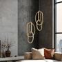 Imagem de Lustre Pendente Dourado Led 30w 3000k Tiffel 16.5x55cm Moderno Bivolt