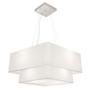 Imagem de Lustre Pendente Duplo Quadrado Vivare Md-4066 Cúpula em Tecido 50x35cm Branco - Bivolt