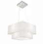 Imagem de Lustre Pendente Duplo Quadrado Vivare Md-4157 Cúpula em Tecido 40x35cm Branco - Bivolt