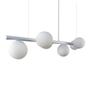 Imagem de Lustre Pendente Figo Branco -6 Globos Esfera De Vidro Branco