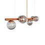 Imagem de Lustre Pendente Figo BRONZE - 6 Globos Esfera de Vidro Fume