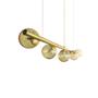 Imagem de Lustre Pendente Figo OURO - 5 Globos Esfera de Vidro Âmbar