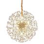 Imagem de Lustre Pendente Flor do Sol Dourado Cristal 50CM 9G9 DS9751 Delis