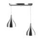 Imagem de Lustre Pendente Gota Duplo Base Retangular Escovado