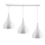 Imagem de Lustre Pendente Gota Triplo Base Retangular Branco