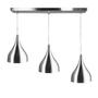 Imagem de Lustre Pendente Gota Triplo Base Retangular Escovado