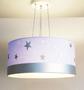 Imagem de Lustre Pendente Infantil Estrelas Cúpula 30x15 2e27 Azul