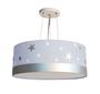 Imagem de Lustre Pendente Infantil Estrelas Cúpula 50x15 3e27 Azul