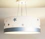 Imagem de Lustre Pendente Infantil Estrelas Cúpula 50x15 3e27 Branco