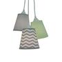 Imagem de Lustre Pendente Infantil Frufru Verde e Chevron Cinza