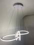 Imagem de Lustre Pendente Infinit Branco Moderno c/Controle 3 Tons Luz