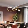 Imagem de Lustre Pendente LED 3000K Moderno Arco Infinito Iluminaçao Hall de Entrada Sala Recepçao Moderno Residencial Comercial Aconchegante Iluminaçao Ambient
