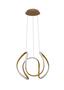 Imagem de Lustre Pendente Led Moderno Onda Dourado 36W 3000K Fita - Sl