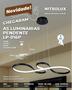 Imagem de Lustre Pendente Led Smd 40w Design Moderno Preto Luz 3em1 - lux mundo