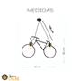 Imagem de Lustre Pendente Lumier Bicicleta Preto 62cm Led Bocal E27 Bivolt 110/220v Moderno Para Sala de Estar