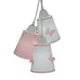 Imagem de Lustre Pendente Luminária Teto Com Borboletas Rosa E Branco