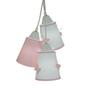 Imagem de Lustre Pendente Luminária Teto Com Borboletas Rosa E Branco
