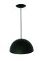Imagem de Lustre Pendente Meia Lua 30 cm Alumínio Preto Com Cobre