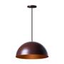 Imagem de Lustre Pendente Meia Lua Marrom 30Cm - Kit 2 Unidades