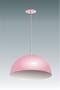 Imagem de Lustre Pendente Meia lua Orby 40cm Rosa C/ Branco RRJV