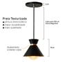 Imagem de Lustre Pendente Mini Berlim Preto Minimalista