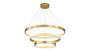 Imagem de Lustre pendente moderno dourado com 3 anéis em led 3000k - pa