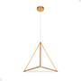 Imagem de Lustre Pendente Moderno Triangular Led 3200K Cabo 2M Dourado