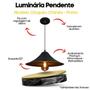 Imagem de Lustre Pendente Na Cor Preta - Ideal para Mesa De Bilhar - Sinuca