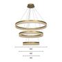 Imagem de Lustre Pendente Nitrolux Acr-201D Dourado Led Bivolt