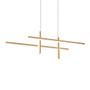 Imagem de Lustre Pendente Nordecor Ashi 2790 Preto / Ouro Champagne Led Bivolt