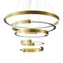 Imagem de Lustre Pendente Nordecor Uoli 2575 Preto / Ouro Fosco Led Bivolt